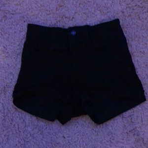 black high rise shorts